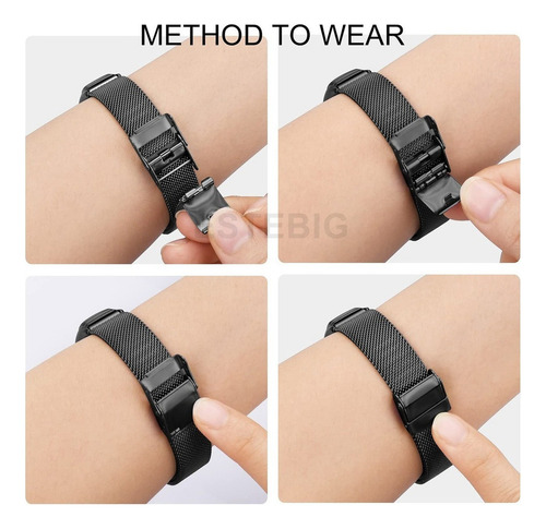Correa Acero Inoxidable Para Xiaomi Mi Band 7 Pulsera 3 Pzs