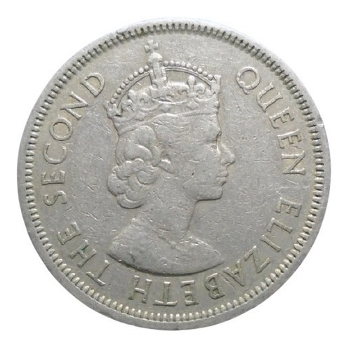 Hong Kong 1 Dólar 1960 Reina Isabel I I  2on#1