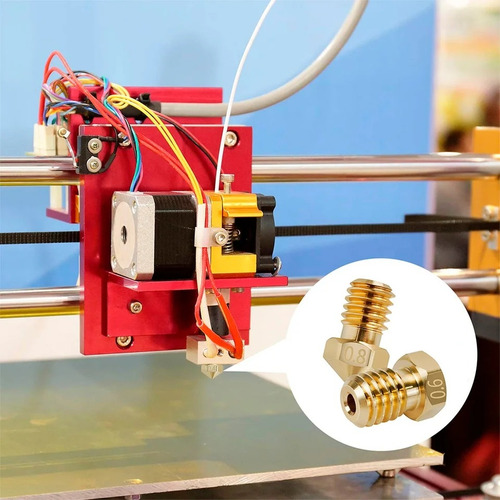 Boquilla Nozzle E3d , Filamento 1.75mm, Impresora 3d, Latón