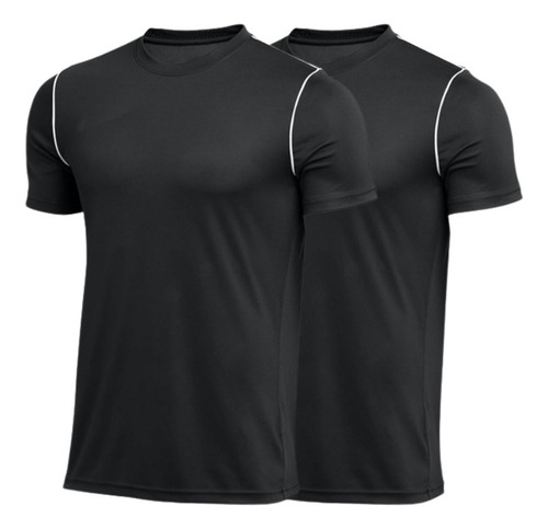 Playera Casual Manga Corta Sencillez Elástica Correr 2pz