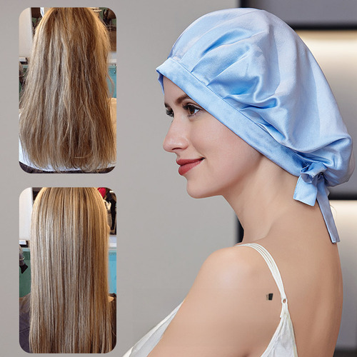 Gorro De Seda, Color Morera, Ajustable Y Transpirable, Color