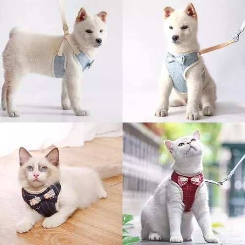 Peitoral C/ Guia P/ Pet Fluffie