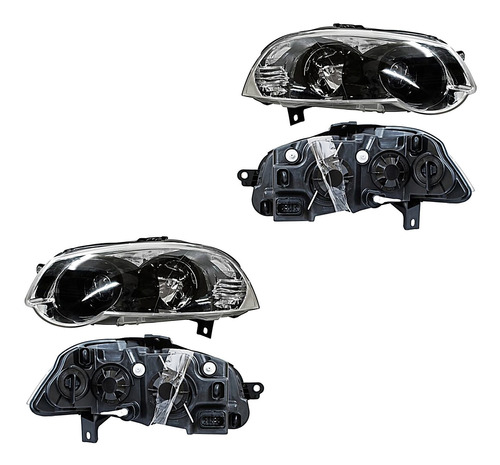 Set Faros C/aros Negros Tyc Ram 700 15/17