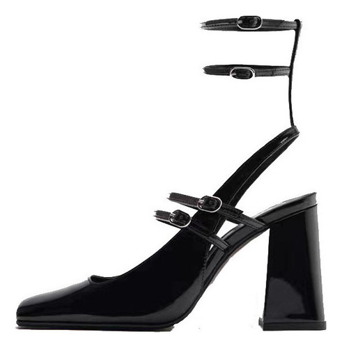Sandalias Elegantes De Tacón Alto Con Hebilla For Mujer 202