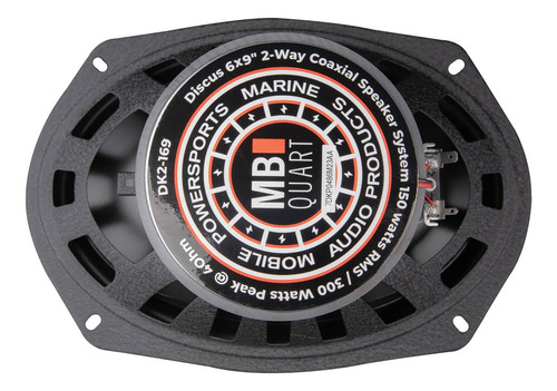 Par De Bocinas Coaxiales 6x9 Mb Quart Discus 90rms Dk2-169 Color Negro