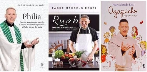 Kit Livros Philia Padre Marcelo + Ruah + Agapinho (3 Livros)