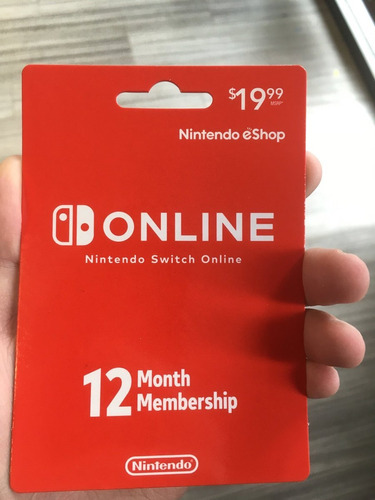 Tarjeta Nintendo Switch Online 12 Meses Eshop Región Usa