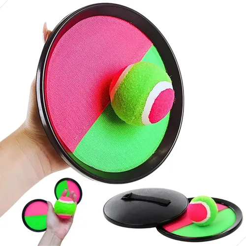 Jogo Raquete Brinquedo Infantil Praia Pega Bolinha Veludo Divertido