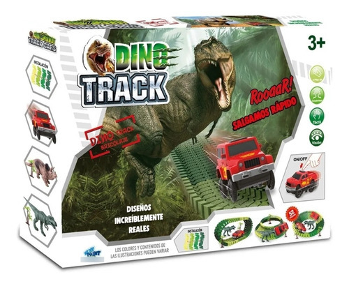 Pista Dinosaurios Track Flexible Con Auto Next Point Manias