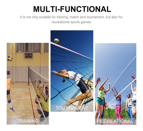 Imagen 8 de 8 de 1 Pieza Estándar De Voleibol De Práctica Neta De Competición