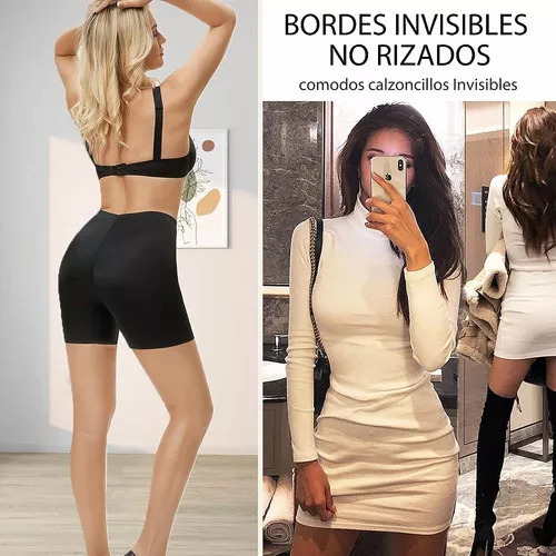 Q Paquete 3 Boxer Tipo Shorts Invisible Boxer Mujer