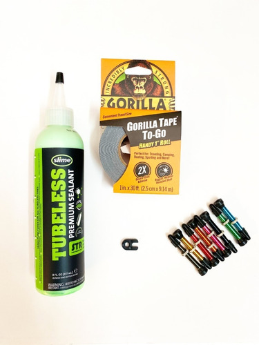 Kit Tubelees - Valvulas Color + Cinta Gorilla + Slime Str