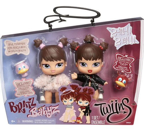 Pack De 2 Muñecas Bratz Babyz Con Mascotas Twiins Gemelas