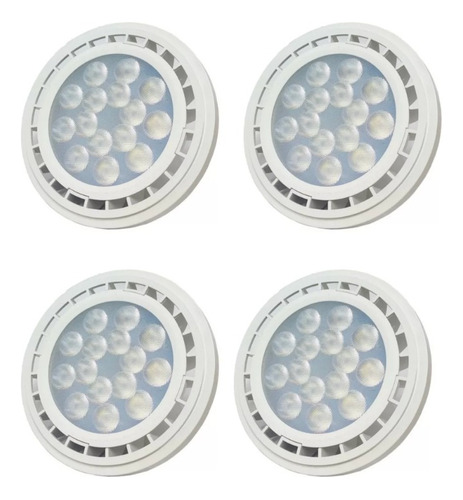 Pack X 4 Lampara Led Ar111 Blanca 15w Macroled Luz Calida