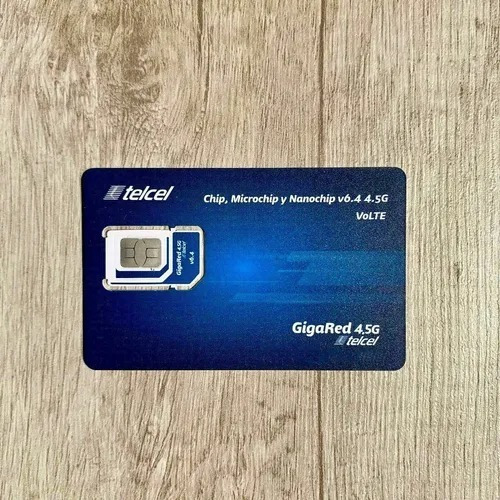 3 Chips Amigo Telcel 4.5g Sim Lada 55