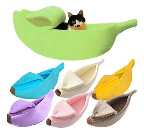 Skinford Cama Para Mascotas Con Forma De Plátano Creativa, 