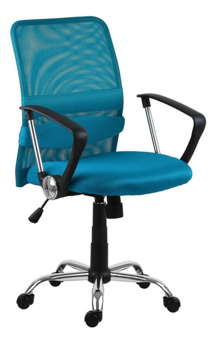 Silla de escritorio MGM Flex Bilbao diretor turquesa con tapizado de mesh