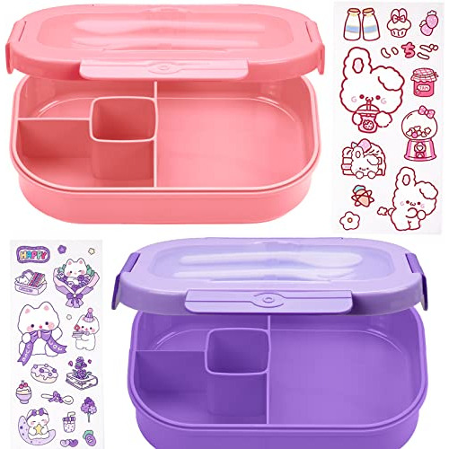 Azureblue 2pcs Kids Lunch Box, Bento Box Adulto 7m85w