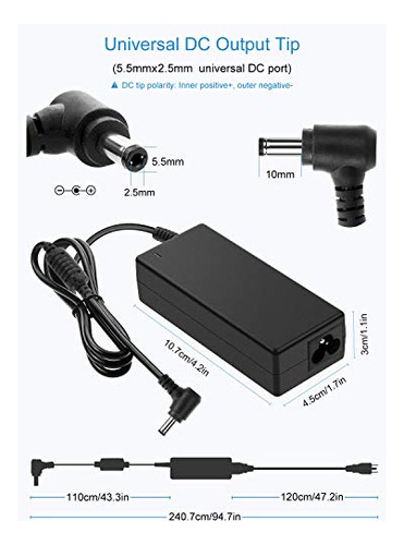 Adaptador Corriente 19v 3.42a 65w Para Monitor Lcd Led Hdtv
