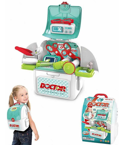 Kit Doctor Maleta Portatil Para Niña 3 En 1 Juguete