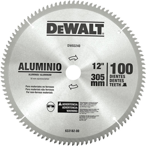 Disco De Serra 300mm 100d Aluminio Dwa03240 Dewalt