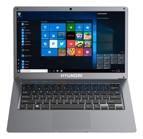 Laptop Hyundai Hybook, Celeron, 4gb Ram/ 64gb + 1tb Hdd, W10