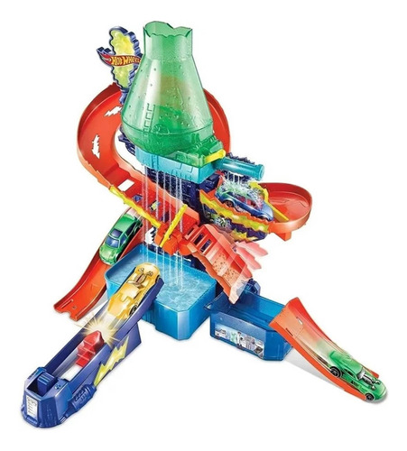 Conjunto Playset Pista De Percurso Hot Wheels Color Shifters Laboratório Científico Estação Científica Acompanha Veículo Carro Carrinho Que Muda De Cor Multicolor Shifters Mattel Brinquedos Multicolor