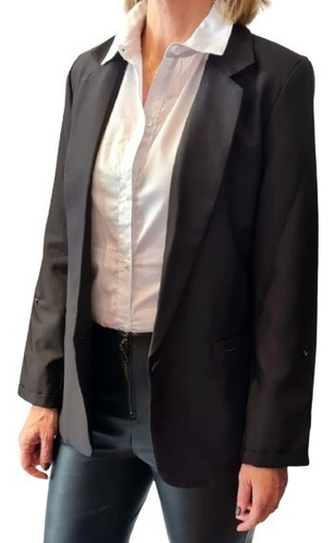 Imagem 1 de 4 de Blazer Solto Manga Longa Flor De Lis F20670ve
