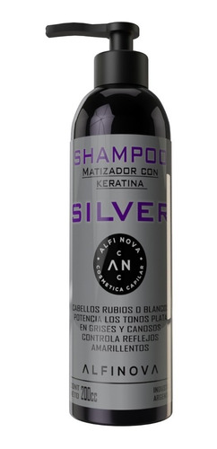 Shampoo Matizador Violeta Silver Pelo Rubio 200cc - Alfinova