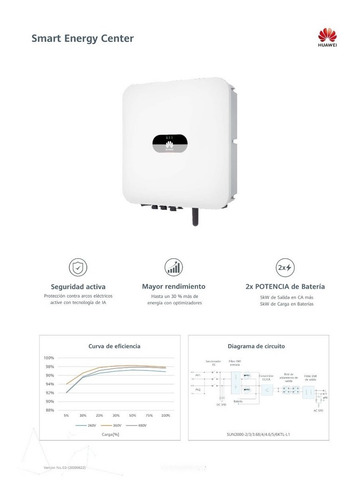 Imagen 3 de 4 de Inversor Hibrido Huawei 6000w 220v