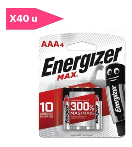 Pila Aaa Energizer X 40u - Alcalinas - Blister 4 - Max E92 