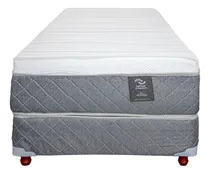 Comprar Colchón Y Somier Ergonómico 190x110 Pillow Top 1 1\u002F2 Plaza Color Gris