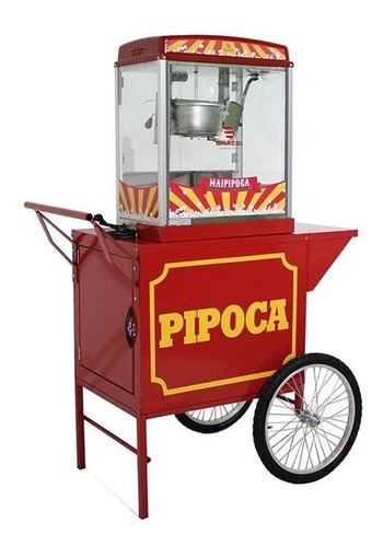 Carrinho De Pipoca Elétrico + Pipoqueira Braesi 220v