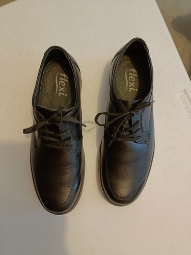 Zapato Casual Escolar Flexi Piel,niño Talla 24, Un Solo Uso.