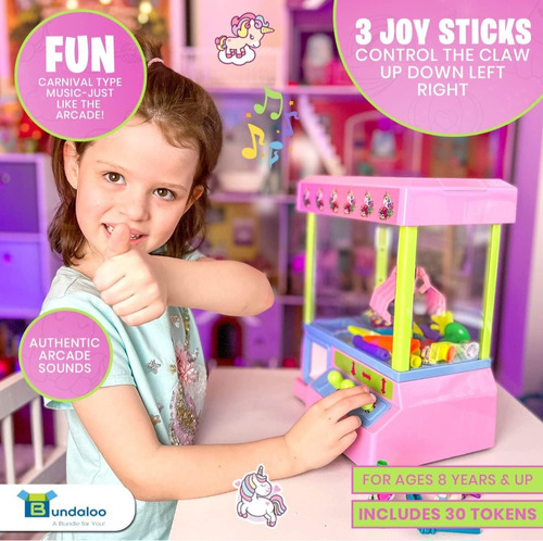 Juego Mesa Mini Arcade Garra GrĂșa Dispensador Premios Unicor
