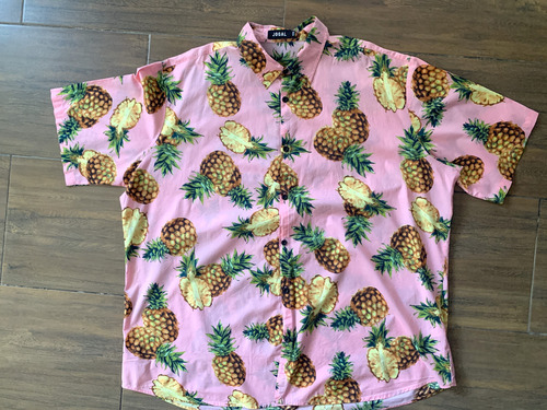 Camisa Hawaiana Playa Jogal Piña Tallas Extra Xxxl H052