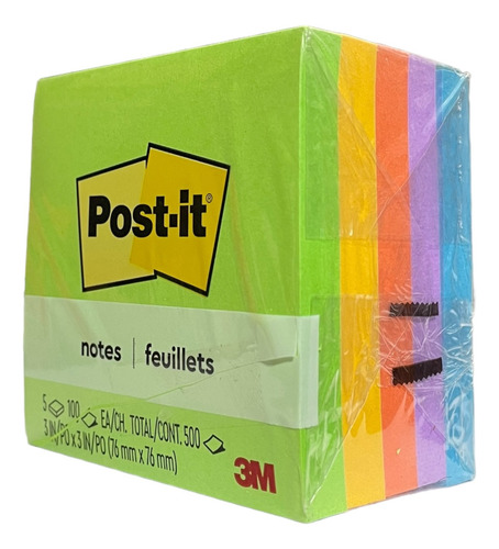 Notas Adhesivas 3m Post It 3x3 Jaipur 5 Block 76x76mm 500hjs