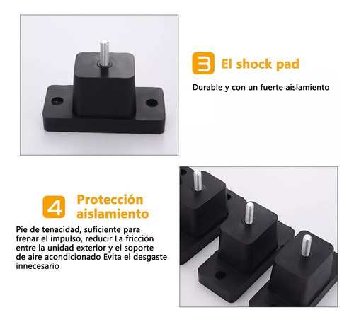 Neopreno Base For Minisplit Capacitor 4 Pzas 1 A 5 Ton