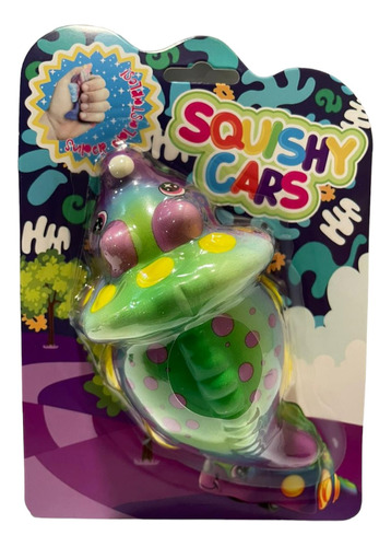 Squishy Cars Carrito De Poliuretano Apachurrables Dinosaurio