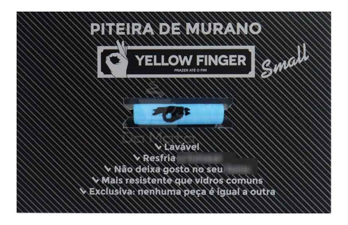 Piteira De Vidro Yellow Finger -small