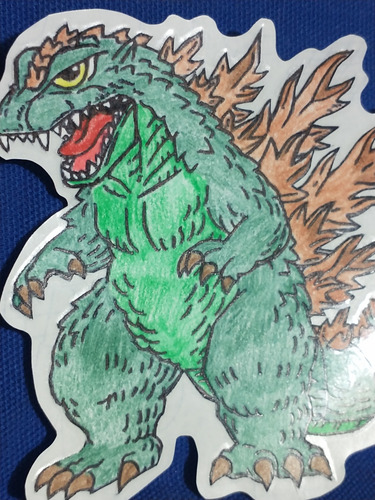 Sticker Casero Godzilla Bootleg (Usado)