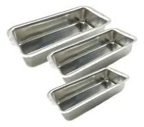 Comprar Jogo 3 Formas Assadeiras Pão Caseiro Bolo Inglês Em Aluminio