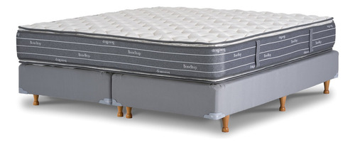 Sommier La Cardeuse Bonelltop Queen de 200cmx140cm  gris