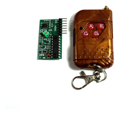 Kit Control Remoto Y Receptor Rf 315 Mhz De 4 Canales