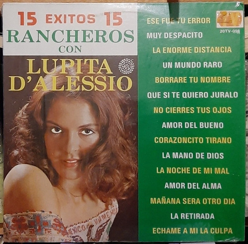 Disco Lp Lupita D'alessio 15 Éxitos Rancheros Orfeón #5254