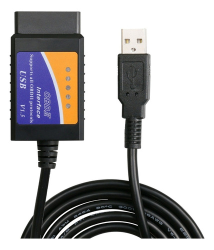 Adaptador De Cable Usb Obd2 Elm327 V1.5 Para Escáner Can-bus