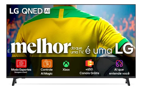Smart TV 4K 86" LG QNED73 Portal de Games Processador AI α7 Ger8 4K Super Upscaling Google Cast