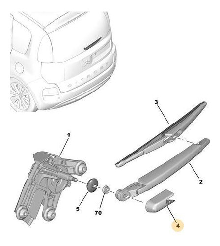 Capuchon Eje Limpiaparabrisas Citroën C3 Aircross Citroen