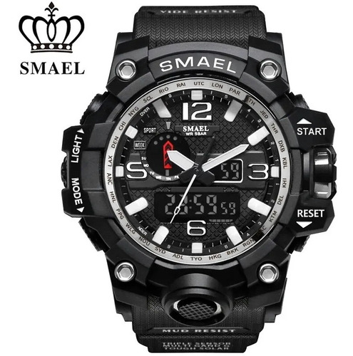 Relógio Militar Smael Analógico Shock Modelo 1545 Original