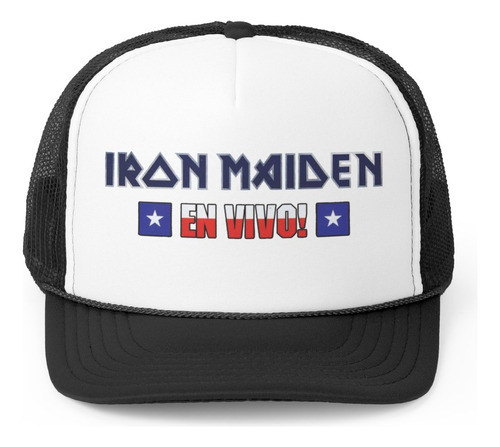 Rnm-468 Gorro Jockey - Iron Maiden En Vivo Santiago Chile